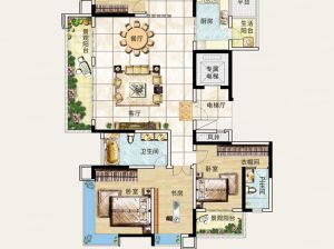 株洲-醴陵市金东陶子湖为您提供2#01户型鉴赏