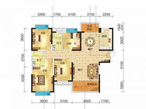 株洲-醴陵市金东陶子湖为您提供18#B1户型鉴赏