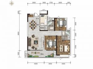株洲-醴陵市公园世家为您提供B户型鉴赏