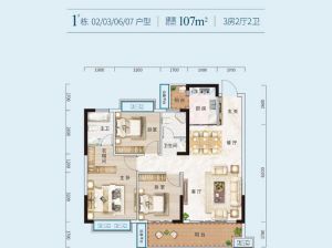 郴州-宜章县天湖城为您提供1栋06户型鉴赏