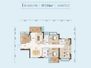 郴州-宜章县天湖城为您提供1栋05户型鉴赏