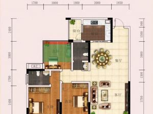 郴州-汝城县东江华府为您提供3栋02户型鉴赏