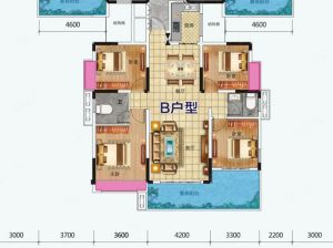 郴州-临武县龙山书居为您提供1栋B户型鉴赏