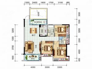 郴州-桂阳县锦绣金湾为您提供1栋D户型鉴赏