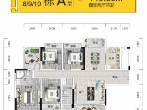 郴州-安仁县玖钻华庭为您提供10栋A户型鉴赏