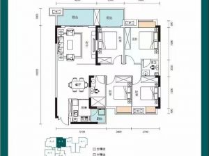 郴州苏仙区东方新城北苑为您提供A-3户型鉴赏