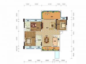 郴州苏仙区华一美达家园为您提供7-1户型鉴赏