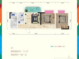 郴州北湖区汇华时代广场为您提供B5户型鉴赏