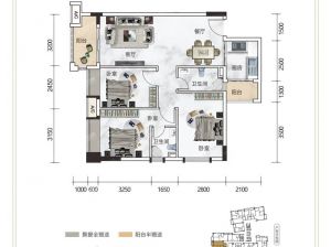 郴州北湖区帝福韵城市之心为您提供01户型鉴赏