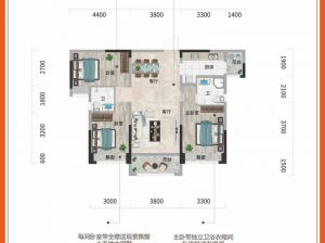 郴州北湖区五岭乾源为您提供1栋02户型鉴赏