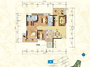 郴州苏仙区东田金湾为您提供H16栋01户型鉴赏