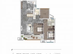 郴州北湖区越秀星汇城为您提供B户型鉴赏