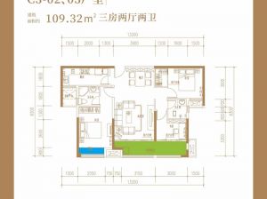 常德武陵区中建生态智慧城为您提供C3-02户型鉴赏