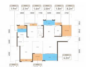 衡阳-常宁市君安御璟为您提供B1B2户型鉴赏