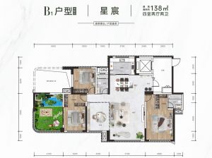 益阳赫山区青春里&middot;鑫悦天禧为您提供B1户型鉴赏