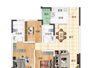 岳阳-汨罗水韵澜庭为您提供B户型鉴赏
