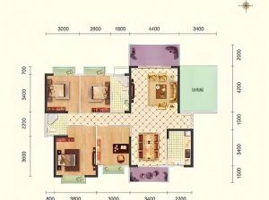 郴州-宜章县幸福城&middot;江南府为您提供0104户型鉴赏