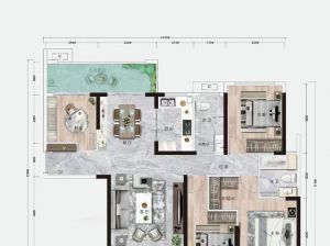 衡阳-衡山县中央府二期为您提供墅境洋房1A户型鉴赏