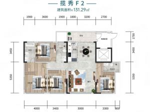 岳阳岳阳楼区南湖院为您提供揽秀F2户型鉴赏