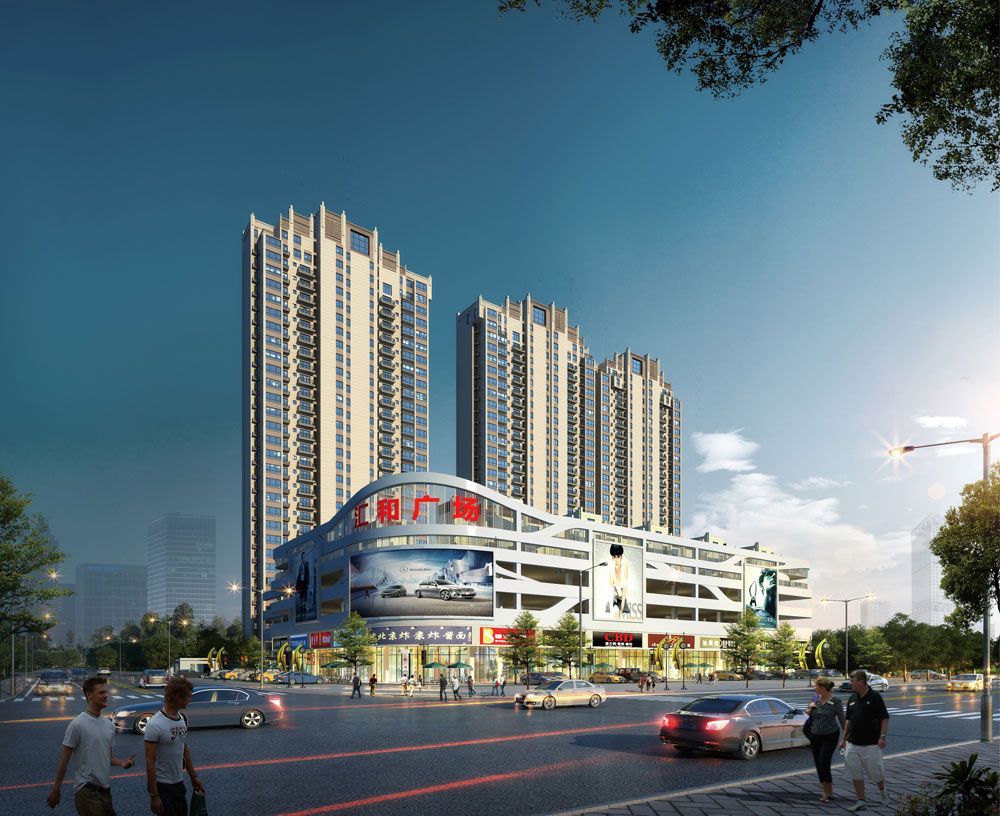 汇和广场项目位于澧县津澧大道东段体育中心斜对面（原永安汽车城）