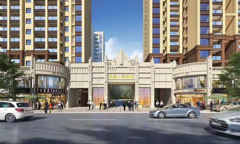 金嘉桂花城项目位于津市车胤大道与新开一路交汇处（君之林正对面）