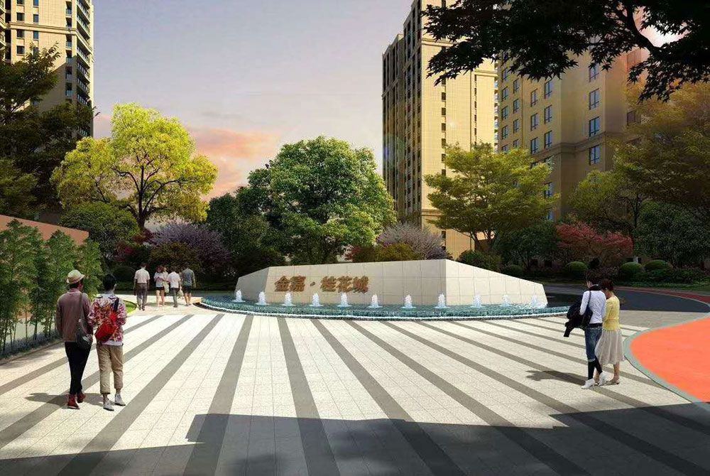 金嘉桂花城项目位于津市车胤大道与新开一路交汇处（君之林正对面）