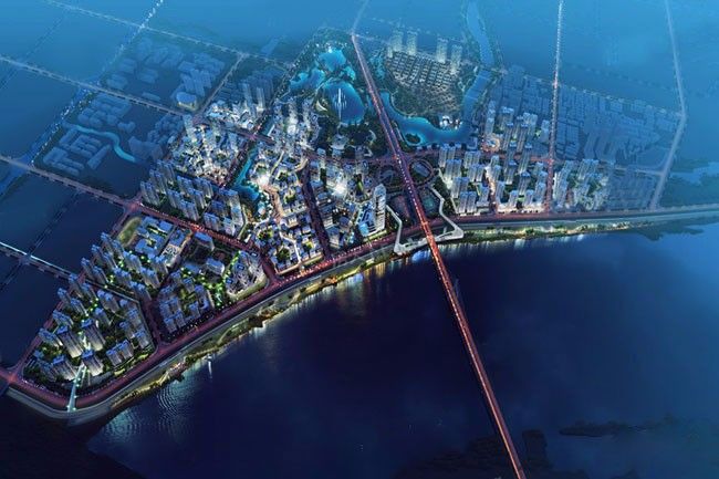 中建生态智慧城项目位于常德市武陵区桃花源大桥北（桃花源路与竹叶路交汇处）