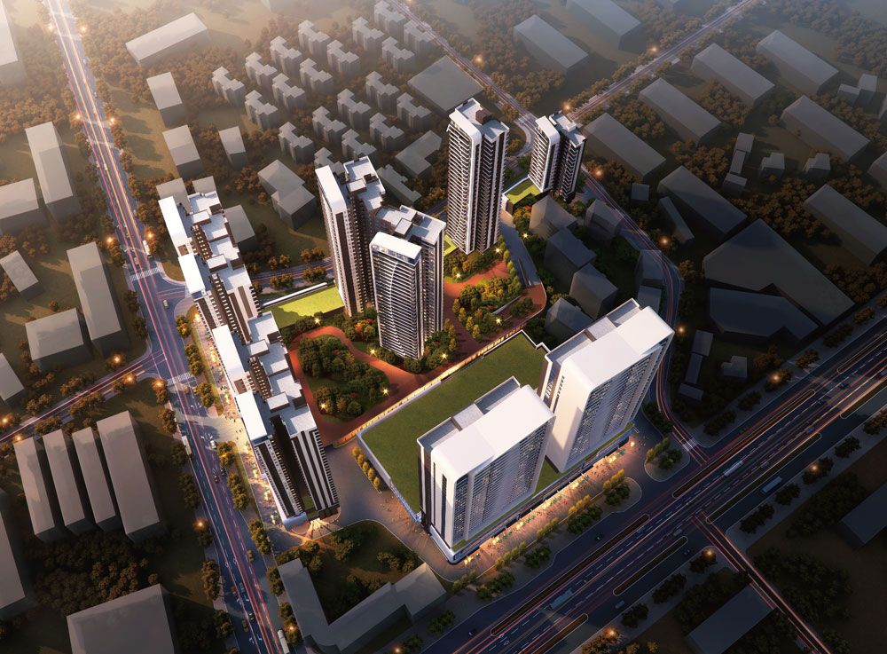 武陵中央广场项目位于武陵大道与建设路交汇处