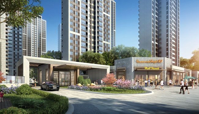 蓉国新赋项目位于常德市柳叶大道与芙蓉路交汇处西北角