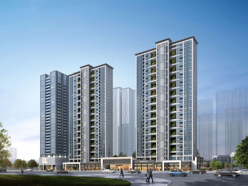 汇景中央广场项目位于常德市武陵区芙蓉路与柳叶大道交汇处