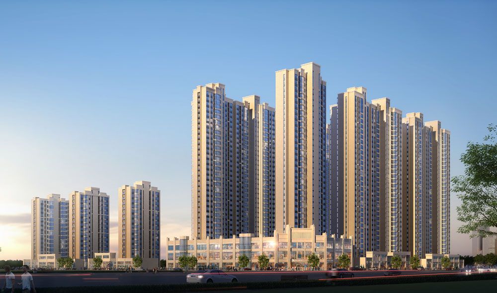 方圆绿都项目位于常德市长庚路与滨湖路交汇处