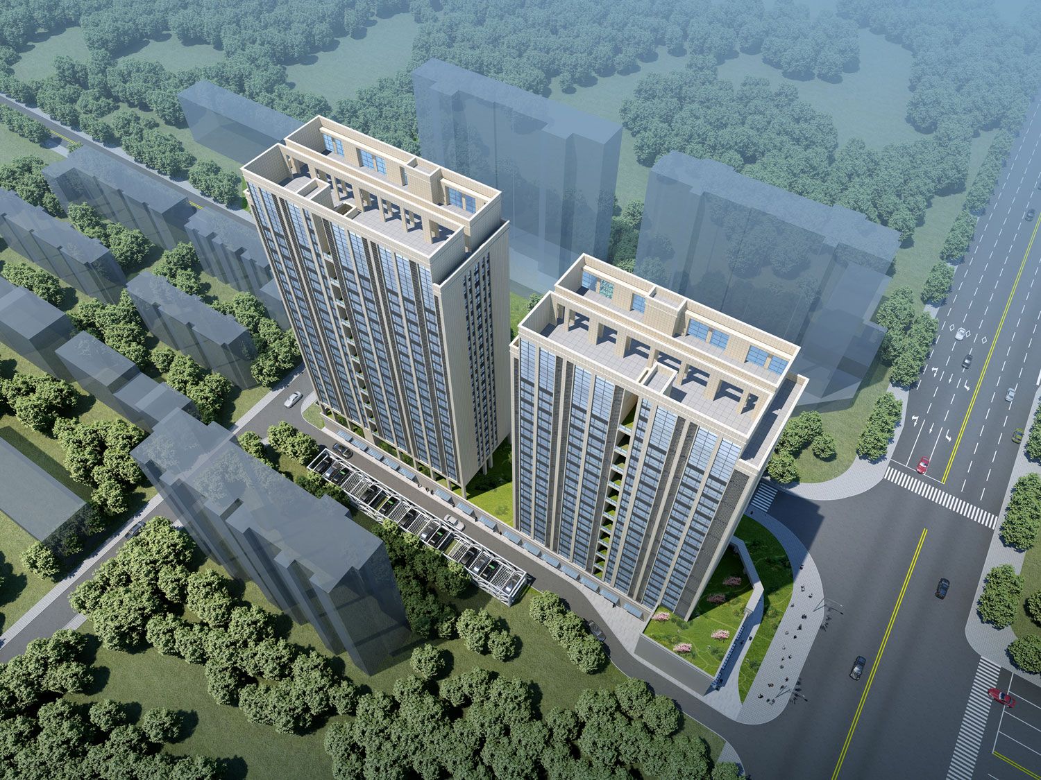 白马湖公馆项目位于常德武陵区龙港路与白马路交汇处西南角