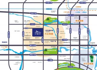 常德武陵区白马湖公馆为您提供该项目区位图欣赏