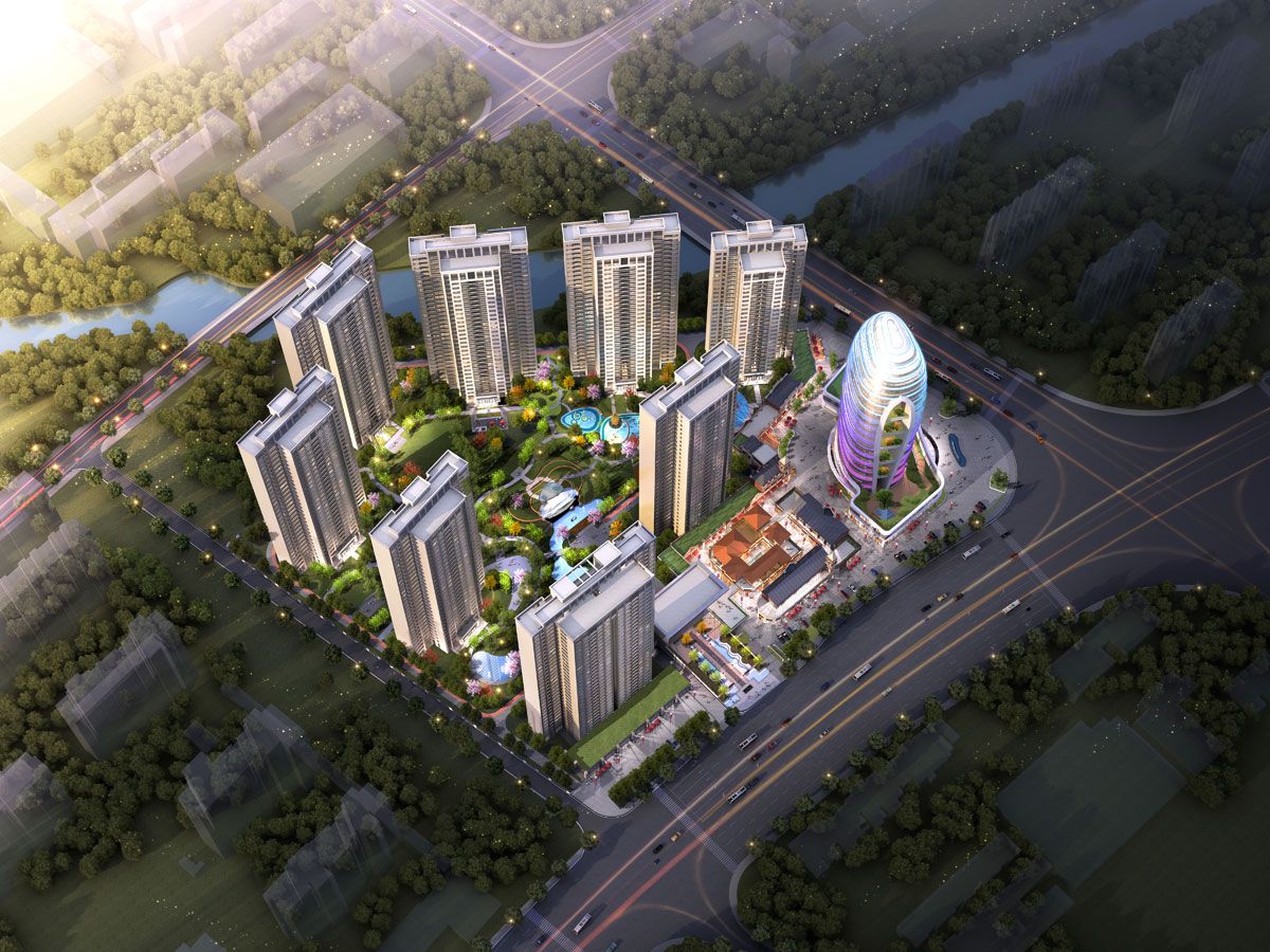 御龙湾项目位于常德市常德大道与金丹路交汇处