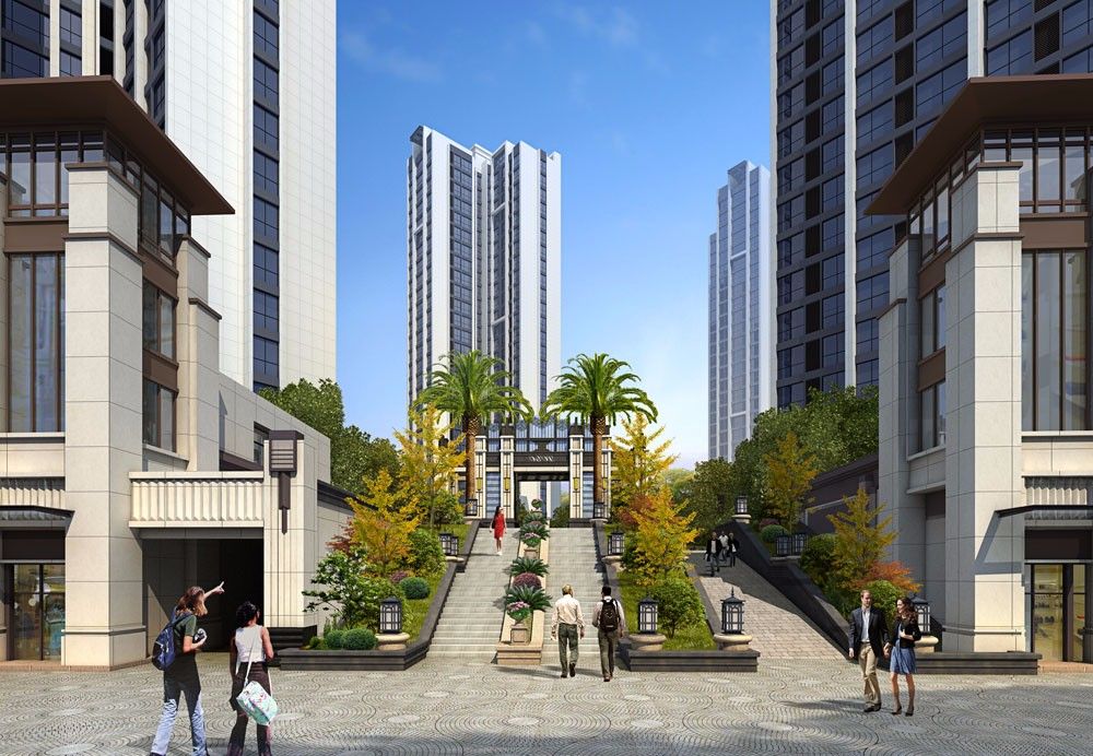 滨江中心城项目位于常德市沅水二桥西望江路与仰止路交汇处