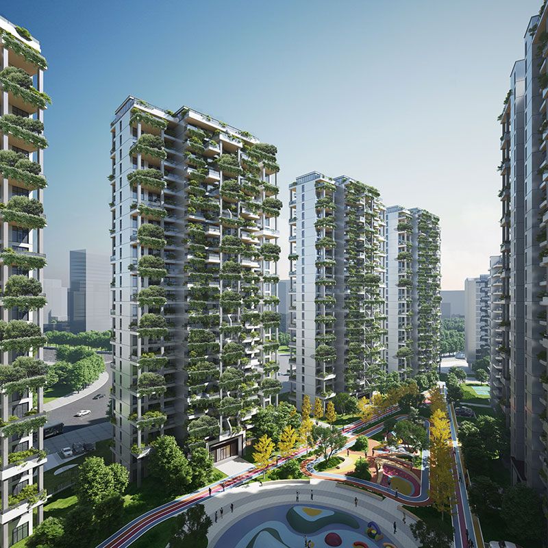 城市森林花园项目位于桔城大道与青年路交汇处