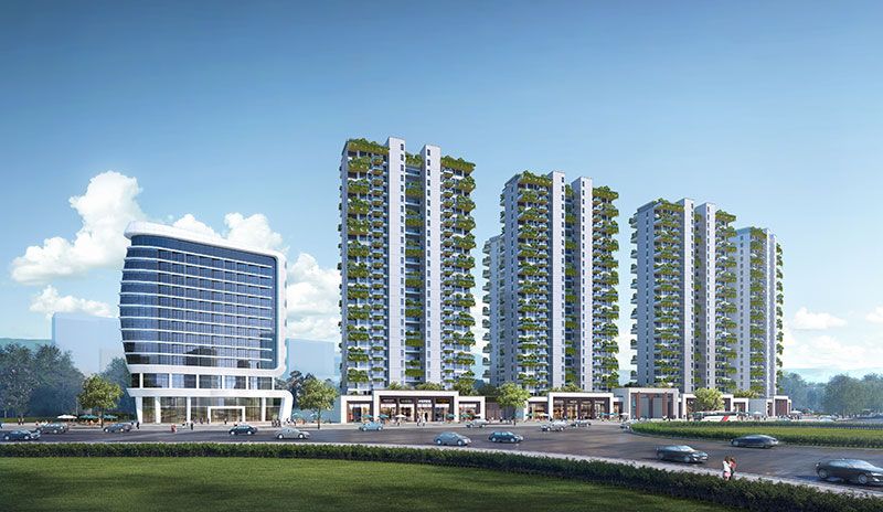 城市森林花园项目位于桔城大道与青年路交汇处