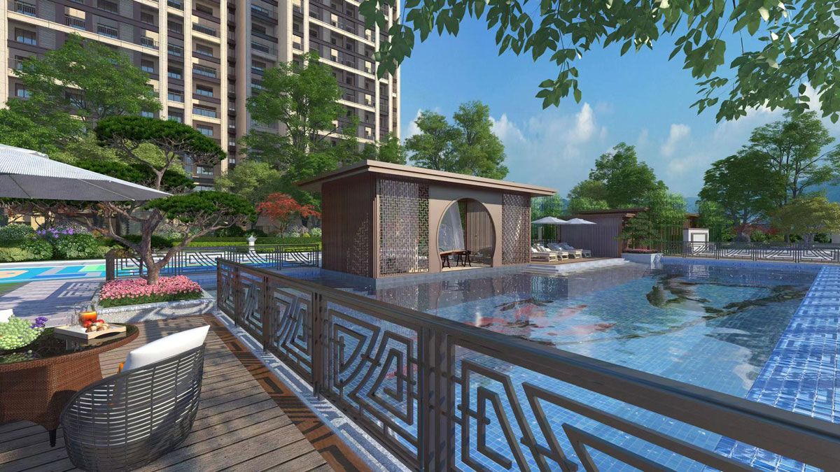 金域首府项目位于沅江市沅江大道与新沅路交汇处