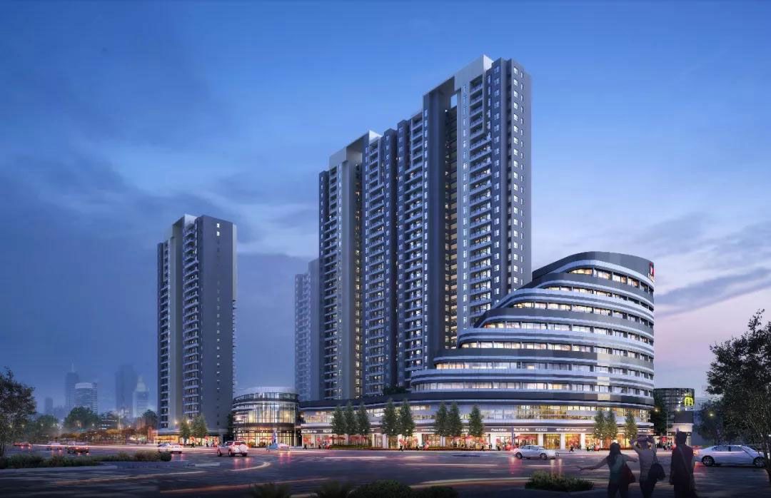 辉达时代广场项目位于益阳南县桂花园路和沿湖南路交汇处