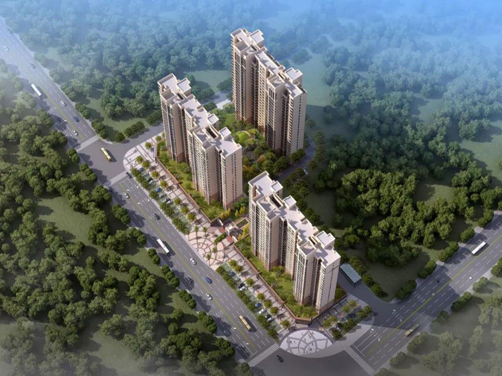 益登华庭项目位于益阳市赫山区进港公路与S308交汇处西北角