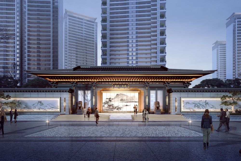 建发央著项目位于益阳大道万达广场北侧