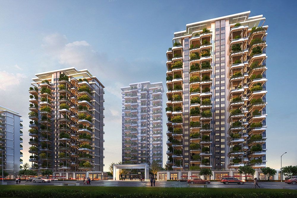 福天城项目位于岳阳云溪区云港路白杨湖生态文化公园