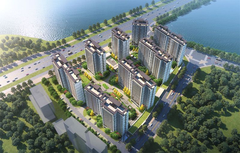 新天地半岛公园项目位于岳阳县荣家湾镇荣湾湖小学对面，检察院北侧