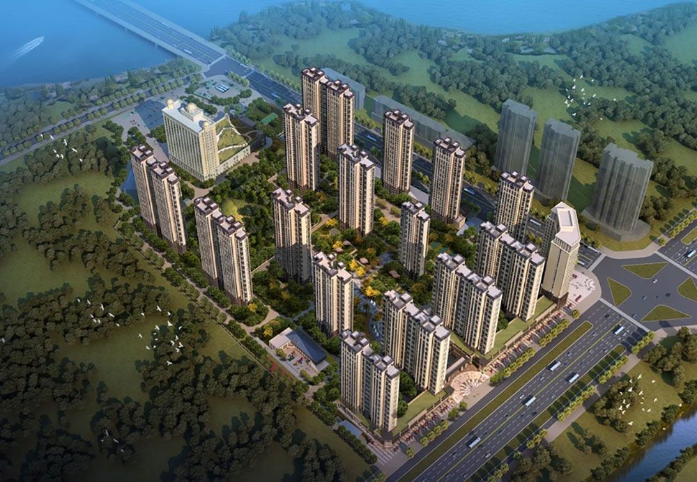 荣湖城项目位于岳阳县长丰路与富荣路交汇处东南角