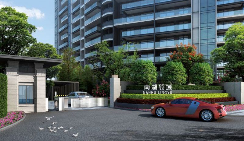 南湖领域项目位于岳阳楼区求索东路213号（朝阳小学正对面）