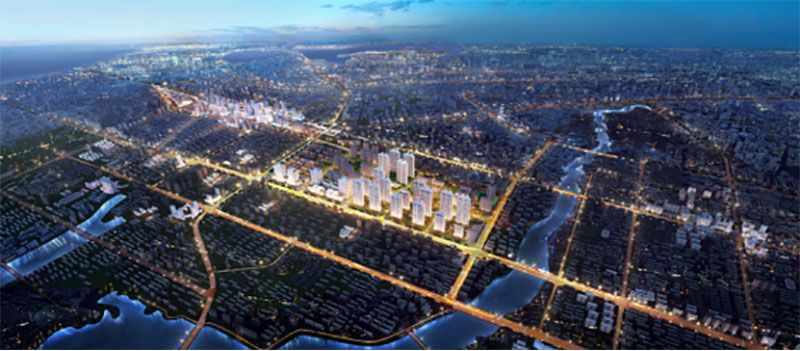 融创都会中心项目位于洞庭大道与青年东路交汇处东北角