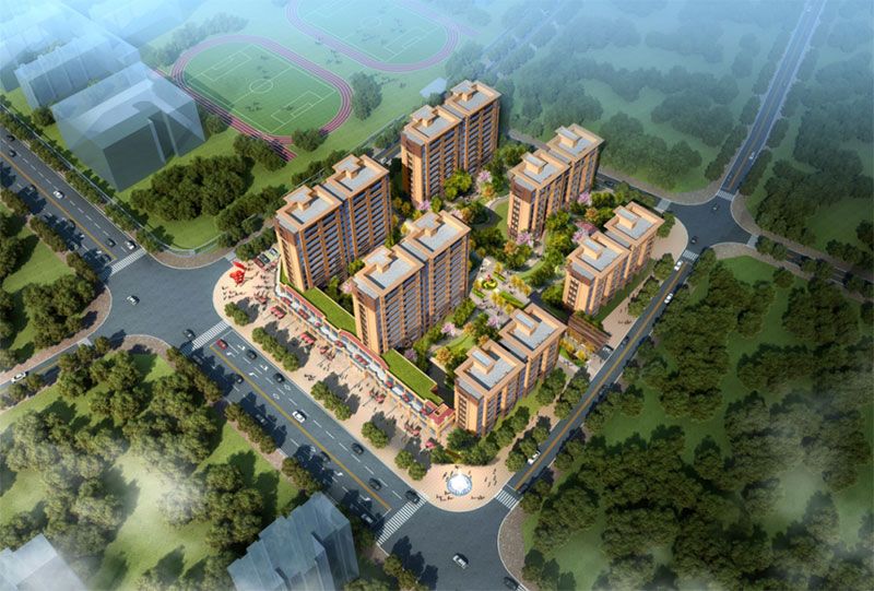 富兴学府项目位于金盆山路以南，老贯冲路以东