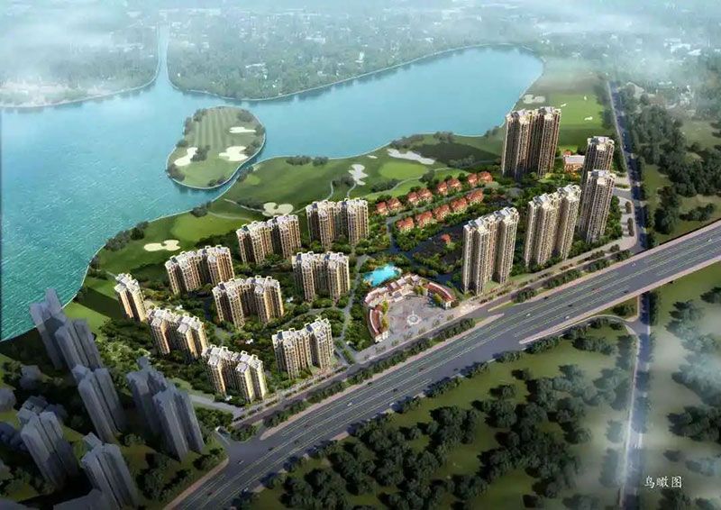 洞庭国际半岛公园项目位于赶山路与湖滨大道交汇处往南800米