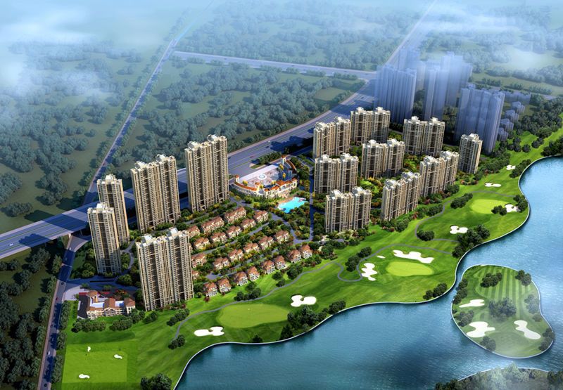 洞庭国际半岛公园项目位于赶山路与湖滨大道交汇处往南800米