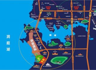 岳阳岳阳楼区洞庭国际半岛公园为您提供该项目区位图欣赏